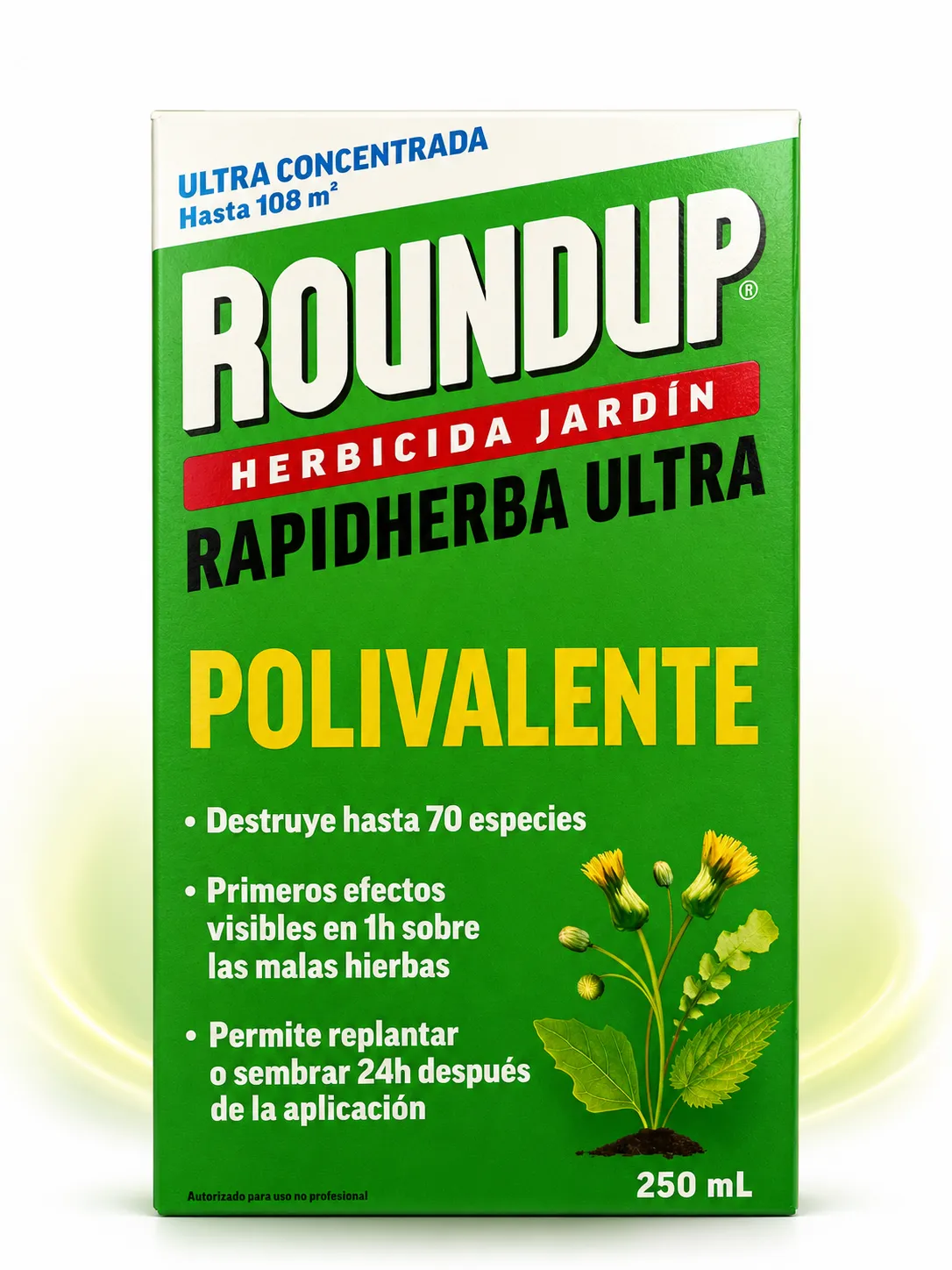 ROUNDUP - Herbicida para todo tipo de malas hierbas 250 ml