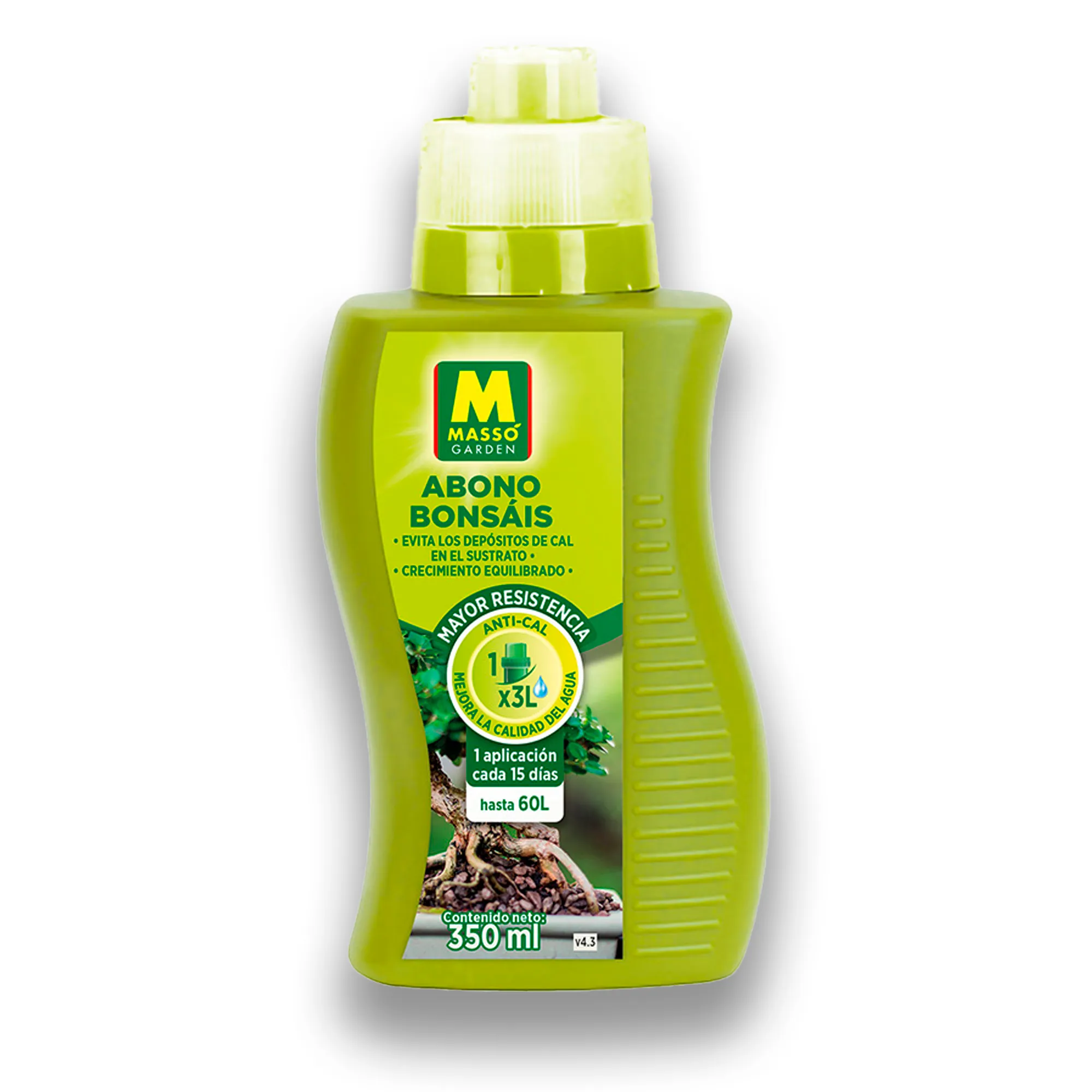 Abono Bonsái Anti-Cal Profesional Massó 350 ml Líquido Riego