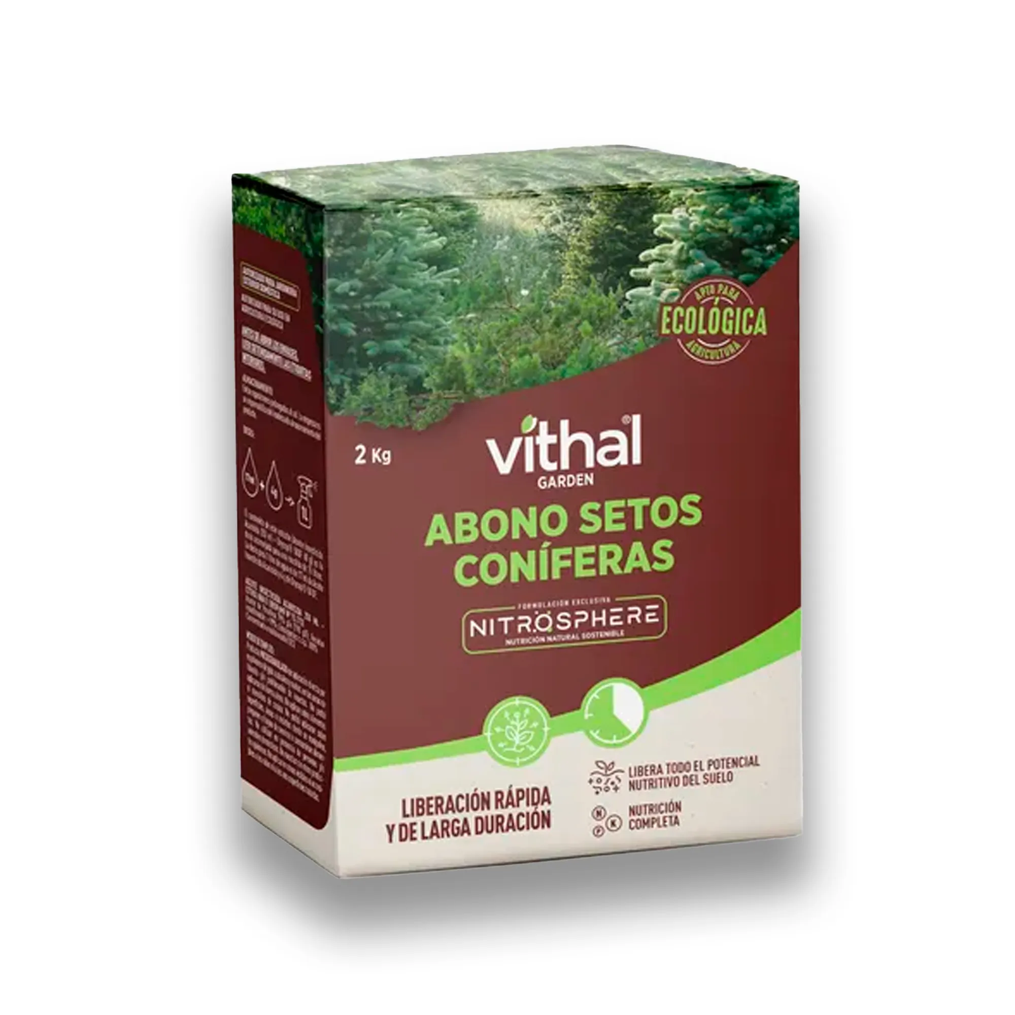 Abono Setos y Coníferas Ecológico 2 KG – Verde Intenso y Protección Anti-Amarronamiento