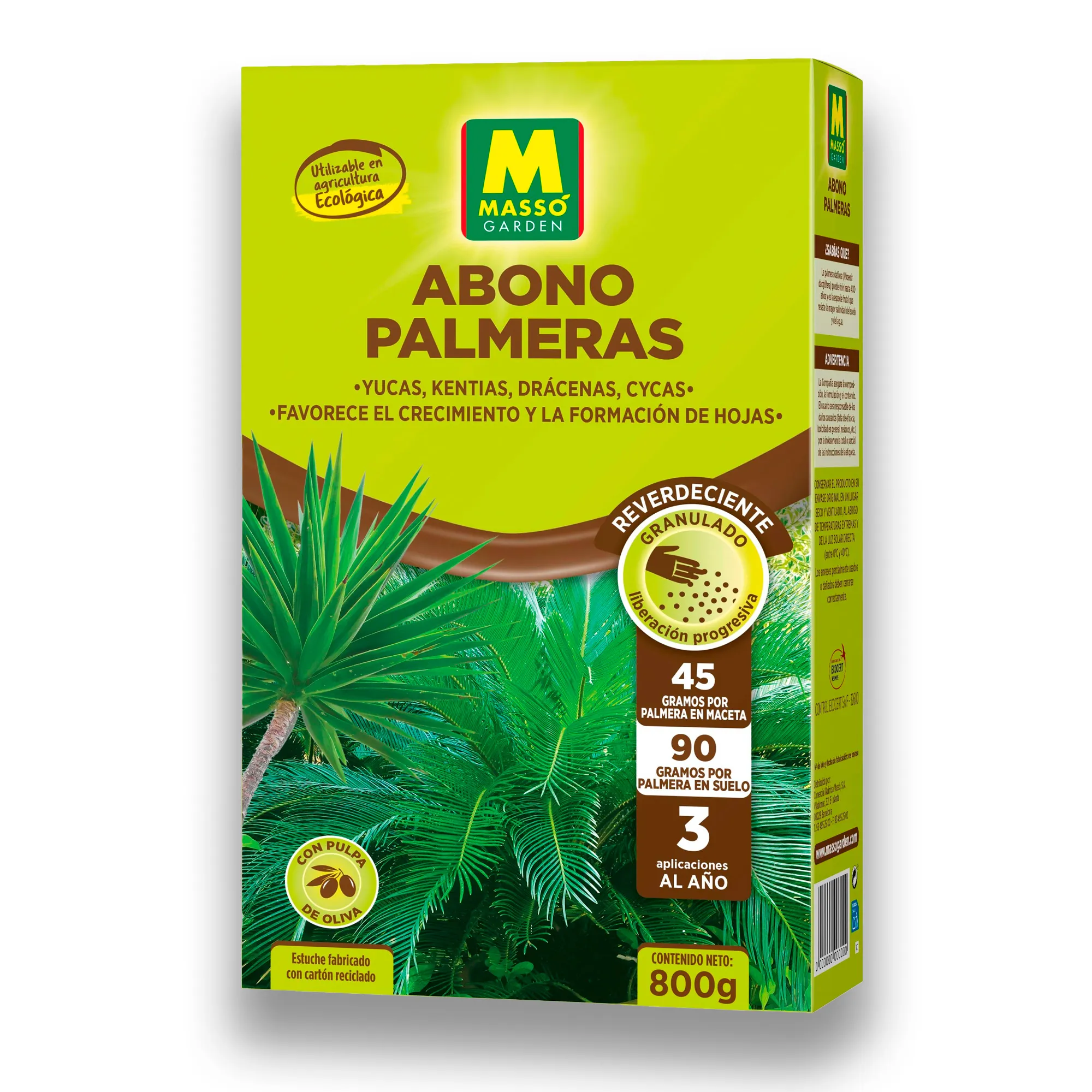 Abono Palmeras ECO Granulado Massó 800g