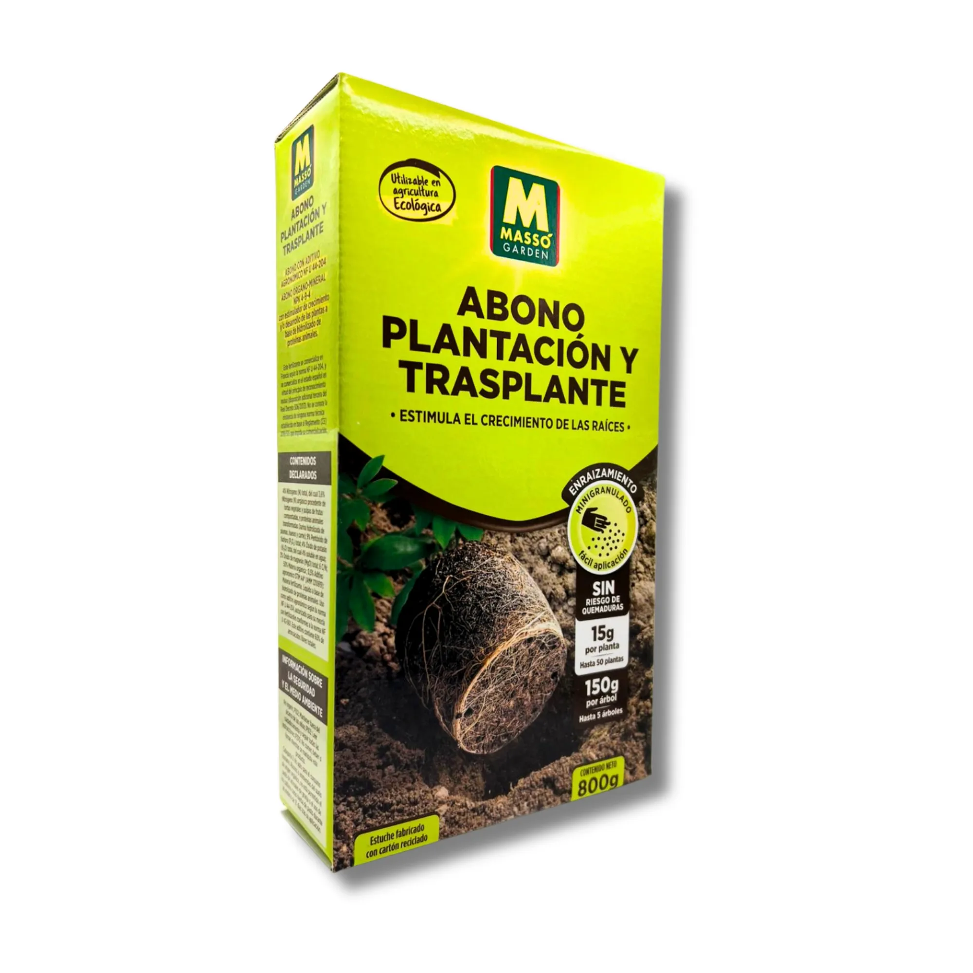 Abono Plantación y Trasplante ECO 800 g Massó Garden