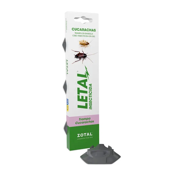 LETAL 3 Trampas Cucarachas con Gel Insecticida