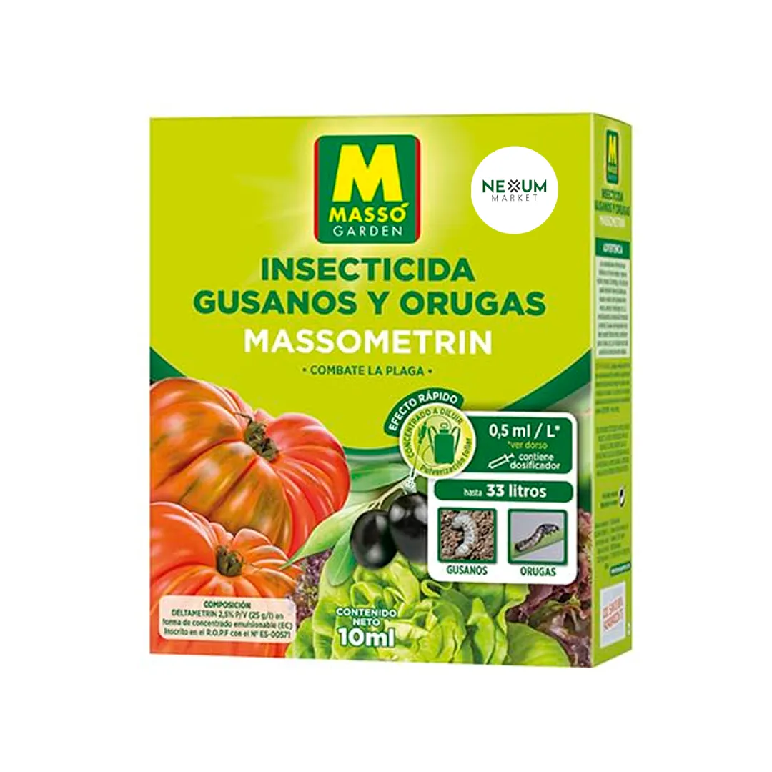 Insecticida Gusanos y Orugas Massometrin 10 ml