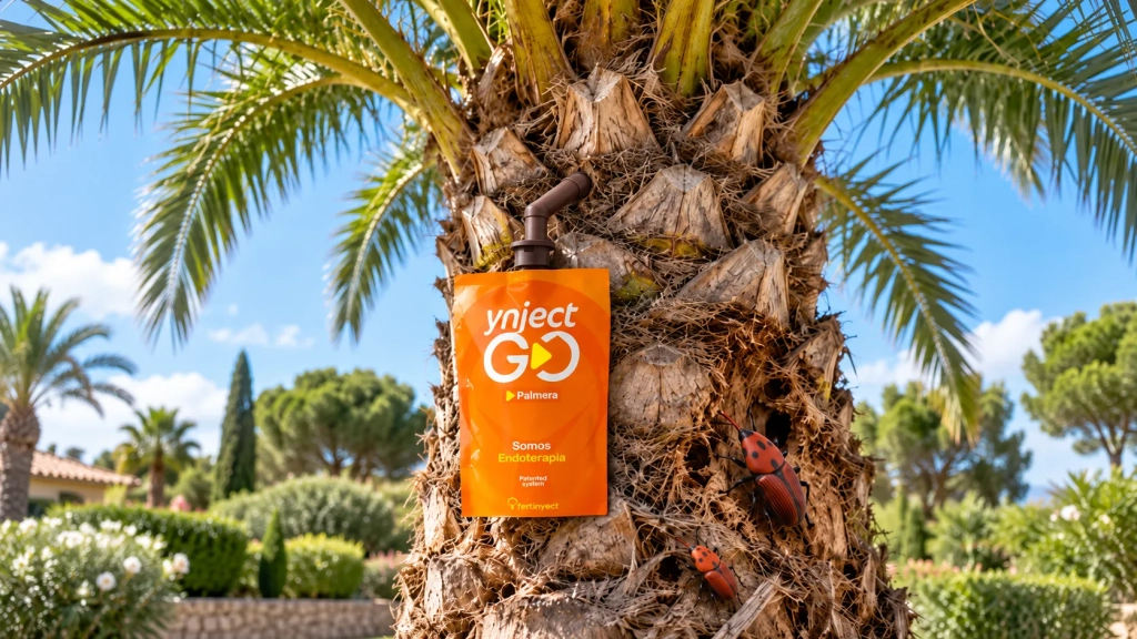 Picudo rojo en palmeras: cómo detectarlo a tiempo y tratarlo mediante endoterapia Ynject GO Palmera
